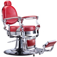 Fauteuil de Barbier Victorien avec Structure Chromée ; Chaise de Salon de Beauté Authentique Sala De Espera ; Mobilier de Salon de Coiffure le Plus Vendu