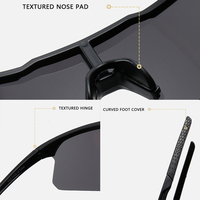 Lunettes de soleil de sport polarisées UV400 avec monture et verres en PC, protection coupe-vent pour l'extérieur, style unisexe, idéales pour la pêche