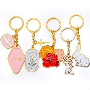 Fabricante de Llaveros de Metal Plateado Personalizados de Fábrica Charmscute, Llaveros con Forma de Corazón Rosa, Frutas y Animales, Accesorios para Bolsos - Product Image 3