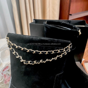 Bottines Chelsea décontractées en daim noir à fermeture éclair pour femme – Collection automne – Bottines plates de marque tendance – Vente en gros - Product Image 6