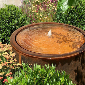 Fuente de Jardín Moderna de Metal con Cascada, Decoración para Exteriores, Acabado Rústico, Forma Irregular, Independiente - Product Image 5