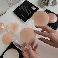 Cache-tétons adhésifs en silicone ultra-fins réutilisables, deux paires, pour accessoires de lingerie sexy