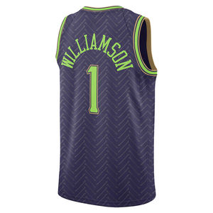 New Orleans Pria # 1 Jersey Bola Basket Zion Williamson dengan Logo Bordir, Seragam Olahraga Bernapas untuk Pemuda Edisi Kota - Product Image 6
