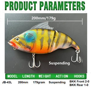 Prodotti di successo transfrontalieri: Megabass Vatalion 190, grande 20CM 179G, galleggiante, in due sezioni, specifico per la pesca in Australia - Product Image 2