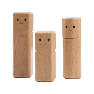 Muñeca de madera de haya de 70 mm con ojos impresos para niños, psicología, uso doméstico, regalo unisex - Product Image 3