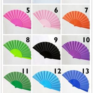Custom Logo Portable Nylon <b>Folding</b> Hand Fan Folk Art Chinese Wedding Fan with a Plastic Handle - Product Image 3