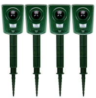 Répulsif ultrasonique d'extérieur pour animaux Jardin répulsif ultrasonique alimenté