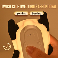 Lampe de nuit en silicone en forme de panda mignon, rechargeable, à commande tactile, à intensité variable, LED, décoration de chambre d'enfant, cadeau