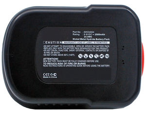 Batteria Ni-MH 9.6V 2500mAh 24.0Wh per Fire Storm BD14PSK FS1200D FS1200D-<span class=keywords><strong>2</strong></span> A18 FS120B FS140BX - Product Image 2