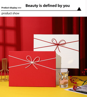 Boîte en carton blanc épais personnalisée, réutilisable, vide, pour emballage cadeau