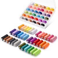 84pcs Kit de fils à coudre 36 couleurs Kit de fils pour machine à coudre 500Yards par bobines de fil polyester