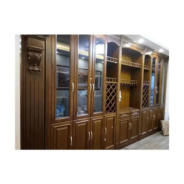 Armoire Vintage de Style chinois, armoire en bois Oriental, meuble en verre, armoire à vin, affichage d'angle, ménage en bois massif s