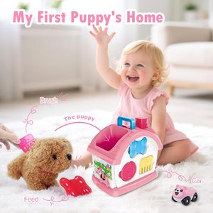 Juguete Educativo Musical Bilingüe EPT 10 en 1 para Niños Pequeños de 1 a 3 Años con Luces, Sonidos, Perrito de Peluche y Coche Rosa - Product Image 4