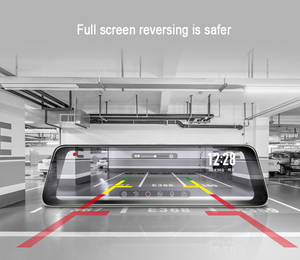 E-ace — rétroviseur caméra de tableau de bord 9.66 pouces, Streaming, double, moniteur de voiture Dvr avec montage OEM - Product Image 6