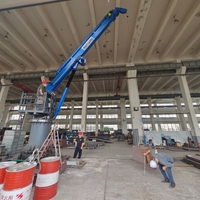 Grue à flèche articulée hydraulique certifiée BV 10T 20m avec boîte de vitesses et moteur pour plateforme offshore