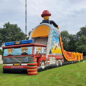 GMY Inflatables Camion de pompiers Énorme maison gonflable gonflable Maison Gonflable Inflables Infantiles Camion gonflable parcours d'obstacles - Product Image 6