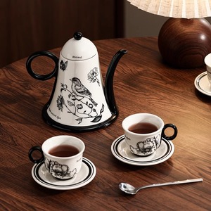 Hot Sale Porcelain Coffee and <b>Tea</b> <b>Set</b> Ceramic Espresso Coffee Cup and Saucer <b>Set</b> Retro <b>Tea</b> Pot <b>Set</b> - Product Image 2