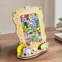 Vente en gros de puzzles d'animaux colorés conçus sur mesure Puzzle d'animaux en bois Cadre photo Logo imprimé en papier PP pour adultes