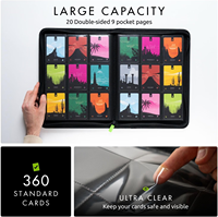 Classeur de cartes personnalisé imprimé, album en PU durable, conception à 9 pochettes pour la collection de cartes à collectionner en gros