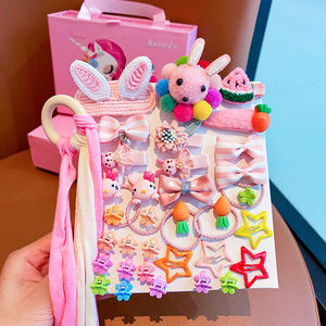 Barrettes à <span class=keywords><strong>cheveux</strong></span> pour bébés filles de haute qualité, en tissu élastique, fleurs, nœuds, pinces à <span class=keywords><strong>cheveux</strong></span>, accessoires de <span class=keywords><strong>cheveux</strong></span> mignons pour filles, boîte cadeau - Product Image 5
