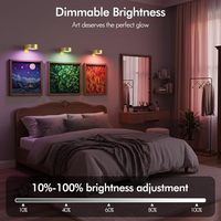 Lampes murales pour tableaux, 13 couleurs RVB changeantes, éclairage LED pour exposition d'art, batterie rechargeable, télécommande magnétique