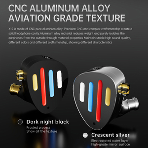 Audífonos ND X12 de Aleación de Aluminio de Grado Aeronáutico con Textura de Hierro, Combinación de Tecnología Híbrida, Disfruta de la Mejor Calidad de Sonido - Product Image 2