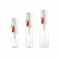 Vente en gros de flacons pulvérisateurs en PET rechargeables à brume fine continue de 80 ml, 100 ml, 180 ml pour le coiffage des cheveux, les nettoyants pour le visage, l'alcool, les cosmétiques