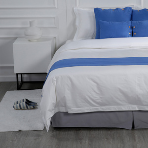 Juego de Ropa de Cama Eliya <span class=keywords><strong>Ocean</strong></span> <span class=keywords><strong>Blue</strong></span> de Guangzhou, 100% Algodón, para Hotel - Product Image 3