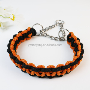 Conjunto de <span class=keywords><strong>Collar</strong></span> y Correa para Perro de Paracord Trenzado con Cadena de Acero Inoxidable - Product Image 4