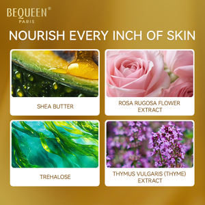 Bequeen Golden Vanilla Body Wash Lotion Gommage Sans Alcool Parfum Brume Hydratation Soins du Corps Ensemble pour une Expérience de Luxe - Product Image 5