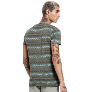 T-shirt col rond à manches courtes pour hommes, imprimé, personnalisé, décontracté, rayé, ajusté, du Bangladesh, vente en gros - Product Image 5