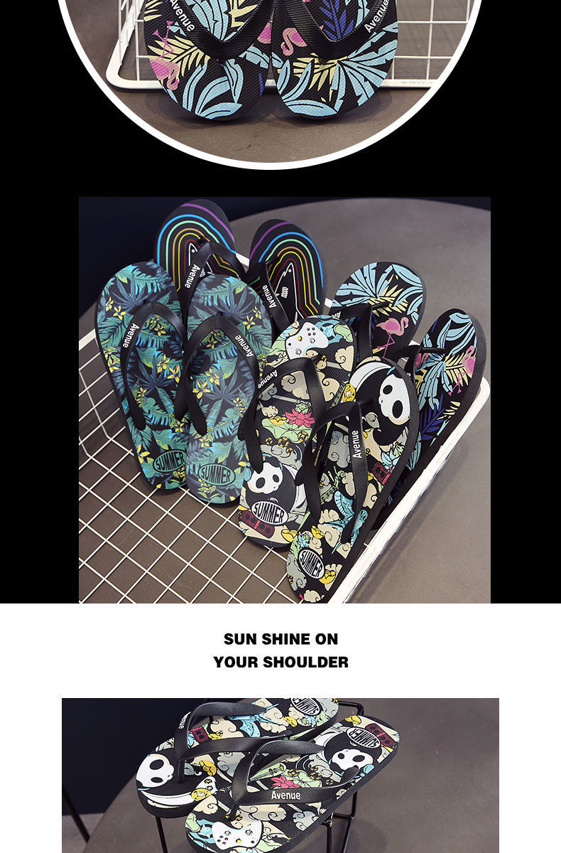 Custom Printed Rubber PVC Filpflops Slip On Mens Flip Flops Lightweight Soft Unisex Slippers