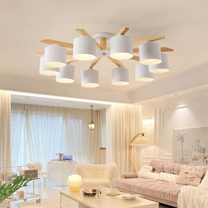 Lámpara colgante Simple moderna de estilo nórdico, lámpara de viento de registro para el hogar, comedor, luz principal, accesorio de techo de ambiente - Product Image 1