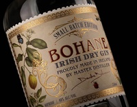 Étiquette personnalisée de luxe pour bouteille de vin, impression dorée à chaud, papier texturé gaufré, style vintage, pour emballage haut de gamme