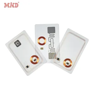 Dual Frequency Chip 13.56Mhz And 860-960mhz Transparent RFID Card Hybrid NFC Card