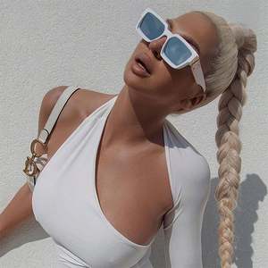 Lunettes de soleil carrées surdimensionnées de haute qualité, logo personnalisé, style vintage, protection UV400, pour hommes et femmes - Product Image 2