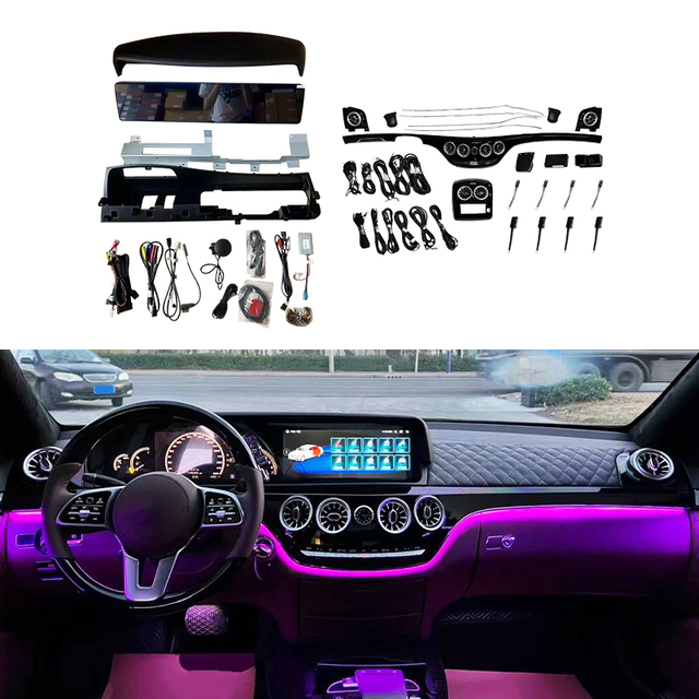 New 2010 W221 for S-Class S600 Car Modification Upgrade Kit LCD Screen Ambient Light Outlet for Center Control