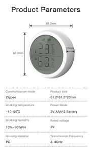 ZB-193 Tuya Smart ZigBee Termómetro Inteligente para el Hogar, Sensor de Temperatura y Humedad Interior con Pantalla LCD, Control por Voz y Aplicación - Product Image 5