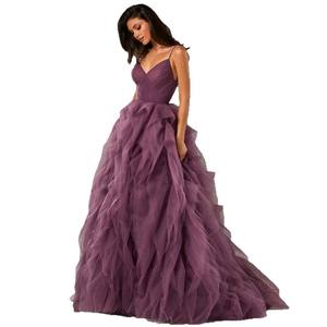 Falda Larga Asimétrica de Malla para Mujer S0153A, para Fiesta, Noche, Boda, Graduación, Vestido de Fiesta - Product Image 5