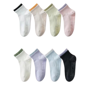 Calcetines de equipo de Yoga y Pilates de estilo informal para mujer, Gel antideslizante punteado, Material de LICRA de compresión con logotipo personalizado para ejercicio físico - Product Image 6