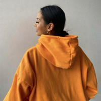 Sudadera con Capucha de Verano para Mujer, Estilo Vintage, Tejido Grueso, 100% Algodón, Talla Grande, con Logotipo Personalizado, Estampado 3D