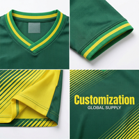Maillot d'entraînement de football personnalisé par sublimation pour l'équipe du Brésil 2026 – T-shirt respirant en polyester à séchage rapide – OEM
