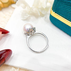 Anillo de Plata S925 con Soporte para Cuentas Redondas de 11-12 mm, Accesorios para Perlas DIY, Fornitura para Joyería, Corrector 1696 - Product Image 2