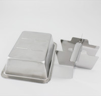 Plateau de grands cubes à glace en acier inoxydable, 6 trous, 1 pièce