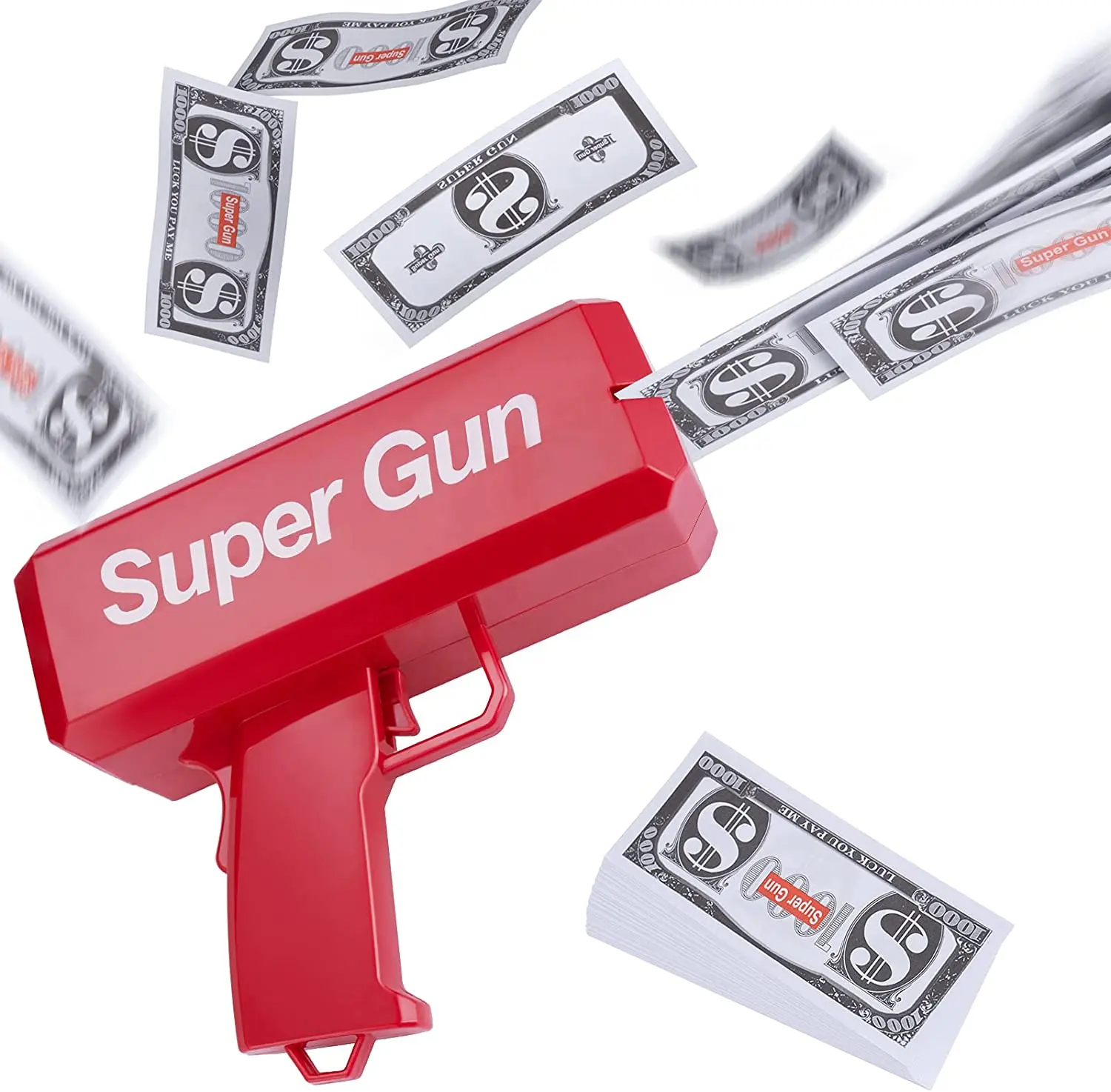 Super Playing Make It Rain Gundispenser Shooter Genggam dengan 100 Buah Mainan Uang Kertas Dolar Mainan Uang Meriam Uang