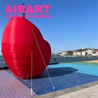 Bord de mer carré décoration ballon gonflable géant amour coeur