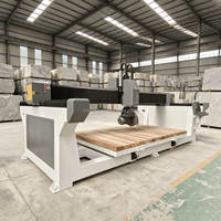 Machine de meulage de pierre automatique à 4 axes avec moteur et pompe pour la découpe de dalles de granit, de marbre et de quartz et la fabrication de comptoirs