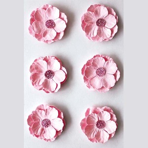 28818 6 pièces bricolage artisanat coloré <span class=keywords><strong>Mini</strong></span> papier fleur autocollants pour mariage maison murs décoration scrapbooking - Product Image 1