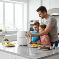 Promotion : Friteuse à air électrique sans huile, mécanique traditionnelle, rapide, haute qualité, 2L, mini-cuiseur domestique