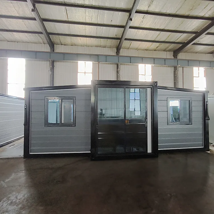 Mini maisons préfabriquées pliables portables personnalisées en usine Maison préfabriquée en conteneur mobile extensible 3 en 1